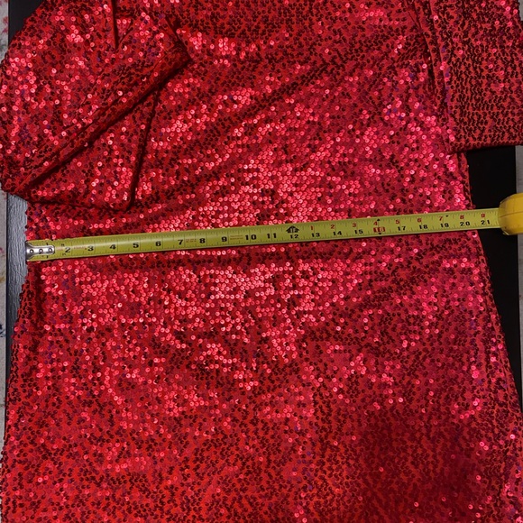 Red sequin Michael Kors holiday dress, size X-Large - Picture 5 of 8